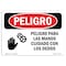 Signmission OSHA Danger, Hand Hazard Watch Your Fingers Spanish, 14in X 10in Decal, OS-DS-D-1014-LS-1288 OS-DS-D-1014-LS-1288 - alternate 1